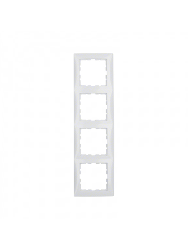 Rama 4 aparate S1 alb polar lucios, Berker cod 10148989