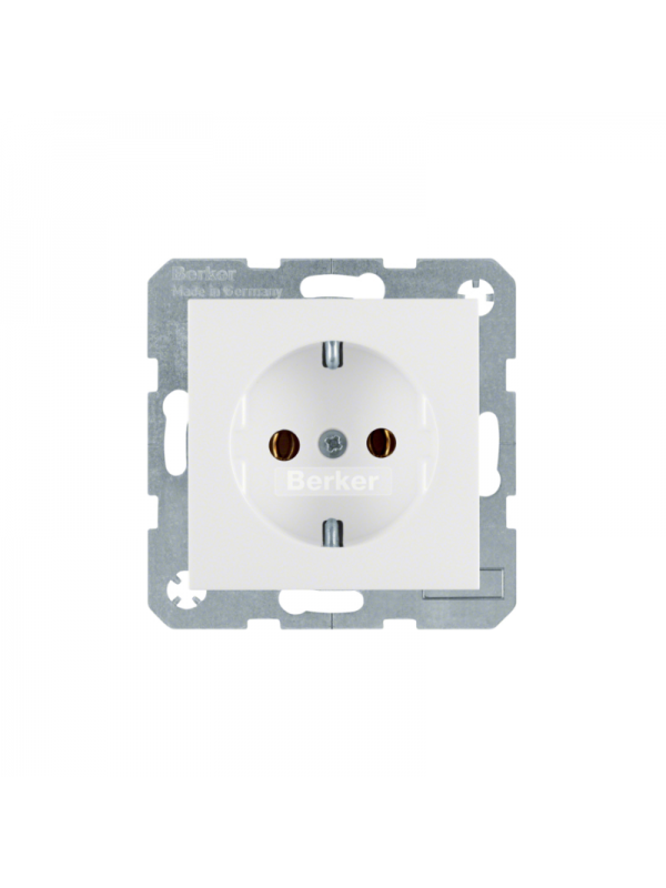 Priza Schuko S1/B3/B7 alb polar lucios, Berker cod 41438989