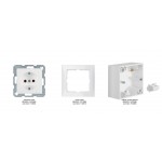 Priza Schuko S1/B3/B7 alb polar lucios, Berker cod 41438989