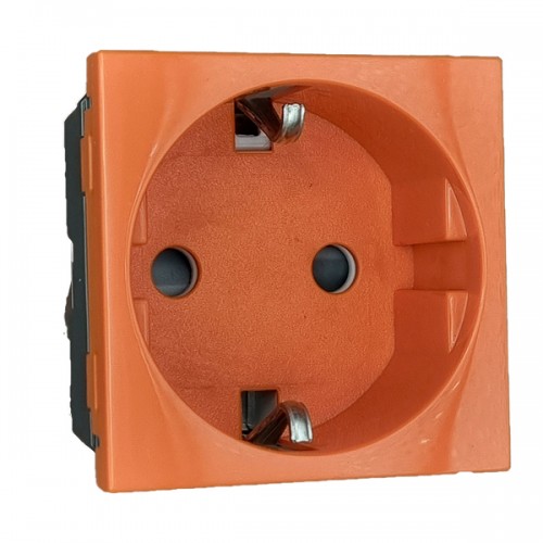 Priza Schuko 16A, portocaliu 45mm  Hager-Gallery cod WXF160E