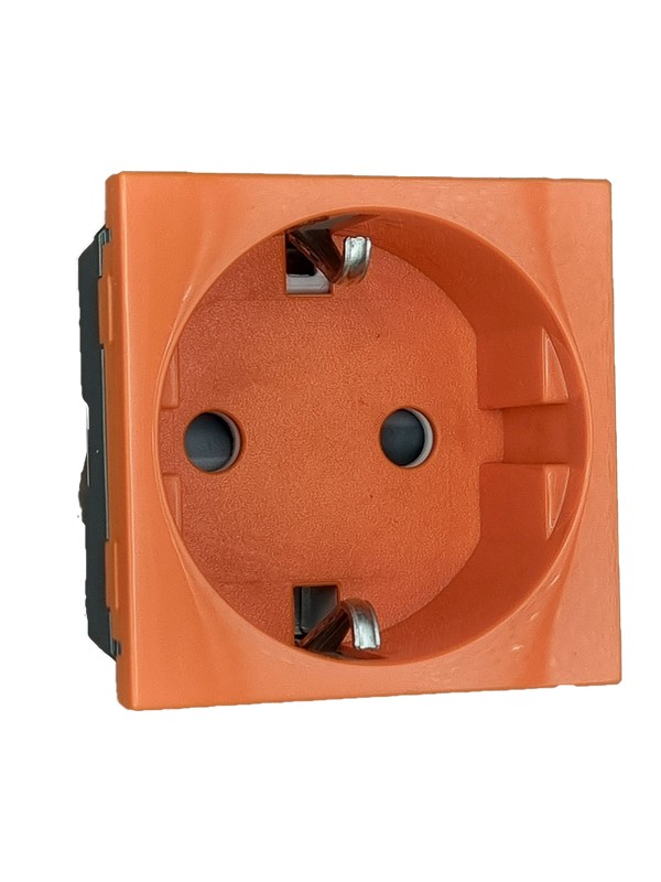 Priza Schuko 16A, portocaliu 45mm  Hager-Gallery cod WXF160E