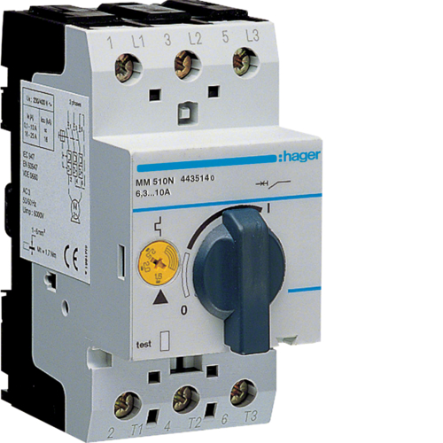 Intreruptor protectie motor 6.3-10A MM510N Hager
