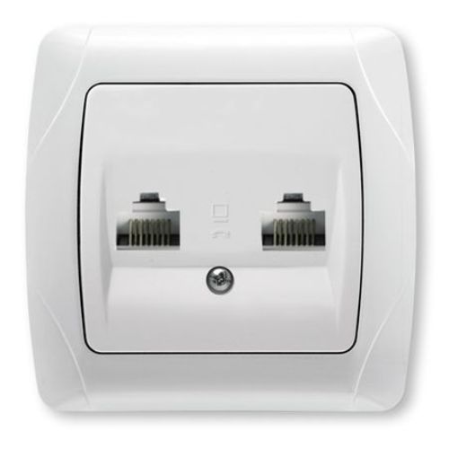 Priza calculator dubla RJ45 CAT5 Carmen Viko cod VI-CCAL2