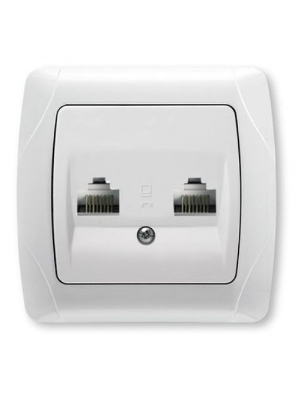 Priza calculator dubla RJ45 CAT5 Carmen Viko cod VI-CCAL2