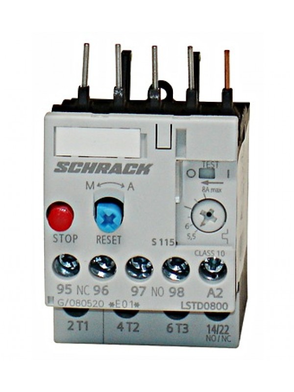 Releu termic 5,50 - 8,00A, Schrack cod LSTD0800