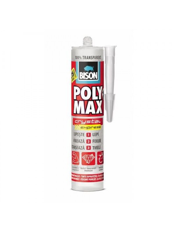 BISON Poly Max Crystal Express Adeziv şi etanşeizant, transparent 300g