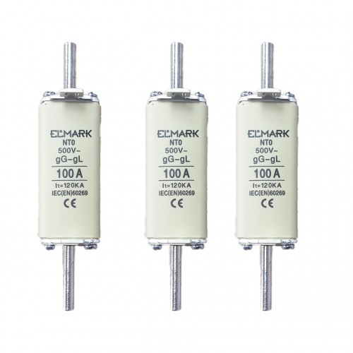 Set 3 sigurante MPR grupa 0 100A Elmark