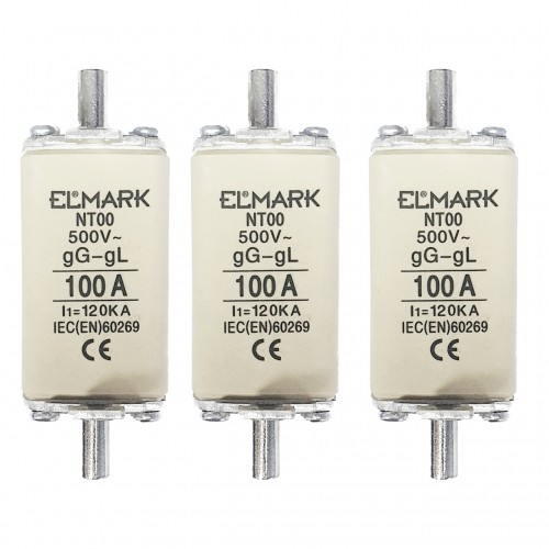 Set 3 sigurante MPR 100A grupa 00 Elmark