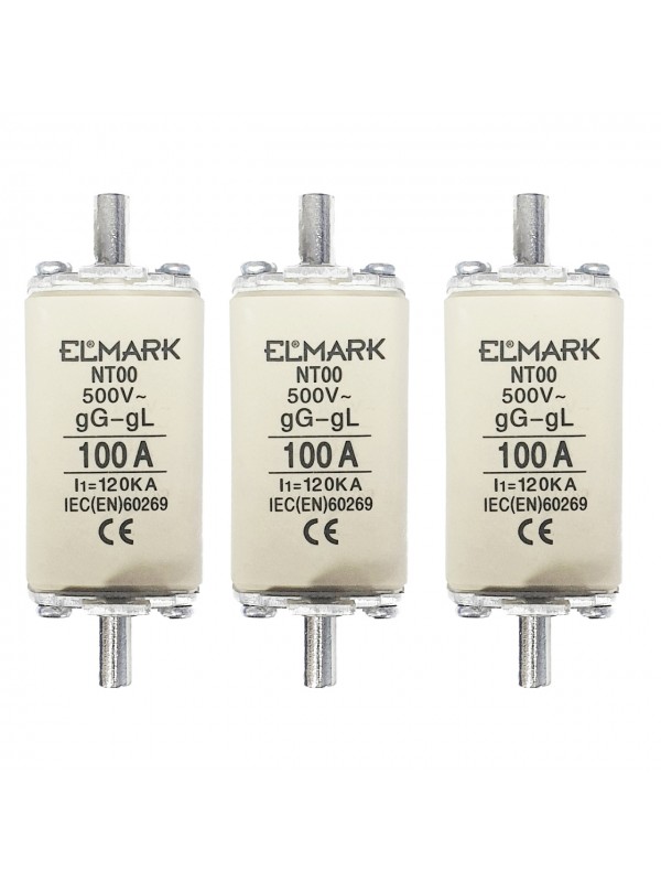 Set 3 sigurante MPR 100A grupa 00 Elmark