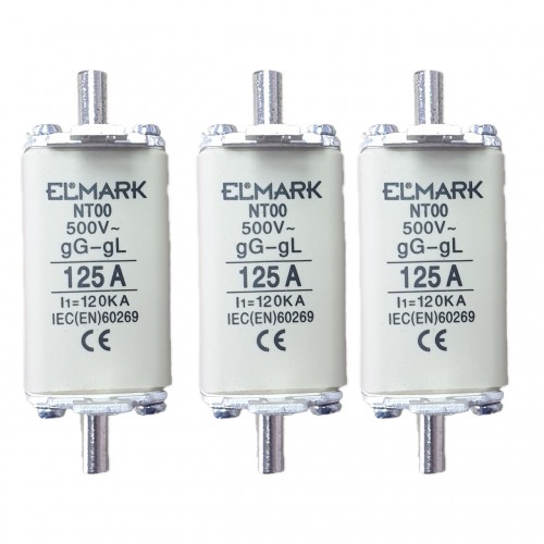 Set 3 sigurante MPR 125A grupa 00 Elmark