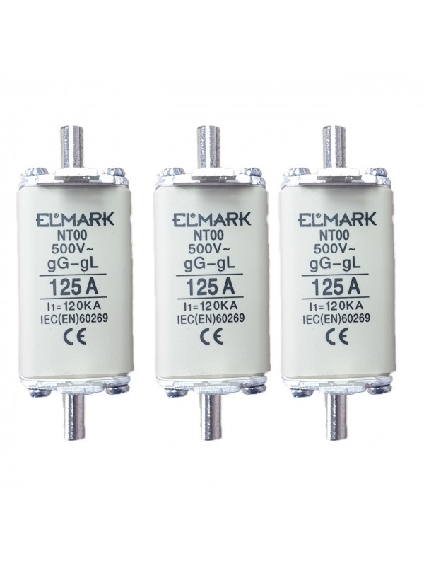 Set 3 sigurante MPR 125A grupa 00 Elmark