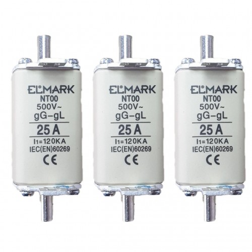Set 3 sigurante MPR grupa 00 25A Elmark