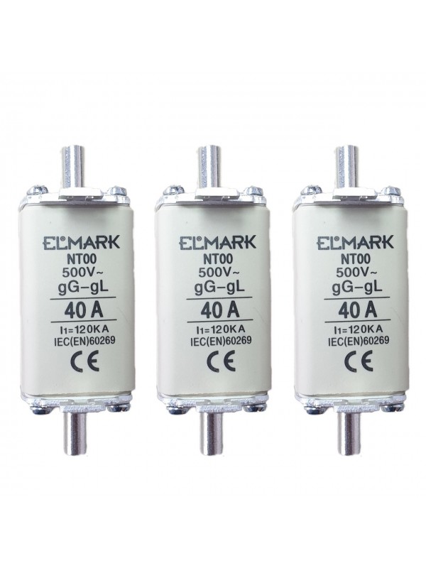 Set 3 sigurante  MPR grupa 00 40A Elmark
