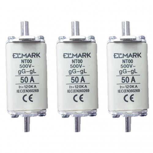 Set 3 sigurante MPR grupa 00 50A Elmark