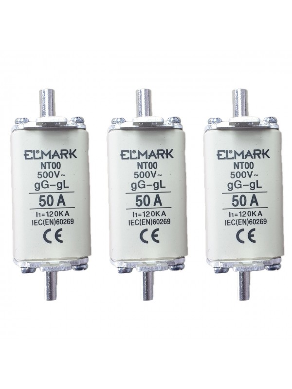 Set 3 sigurante MPR grupa 00 50A Elmark
