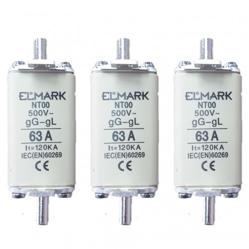 Set 3 sigurante MPR grupa 00 63A Elmark