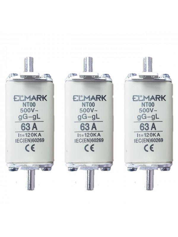 Set 3 sigurante MPR grupa 00 63A Elmark